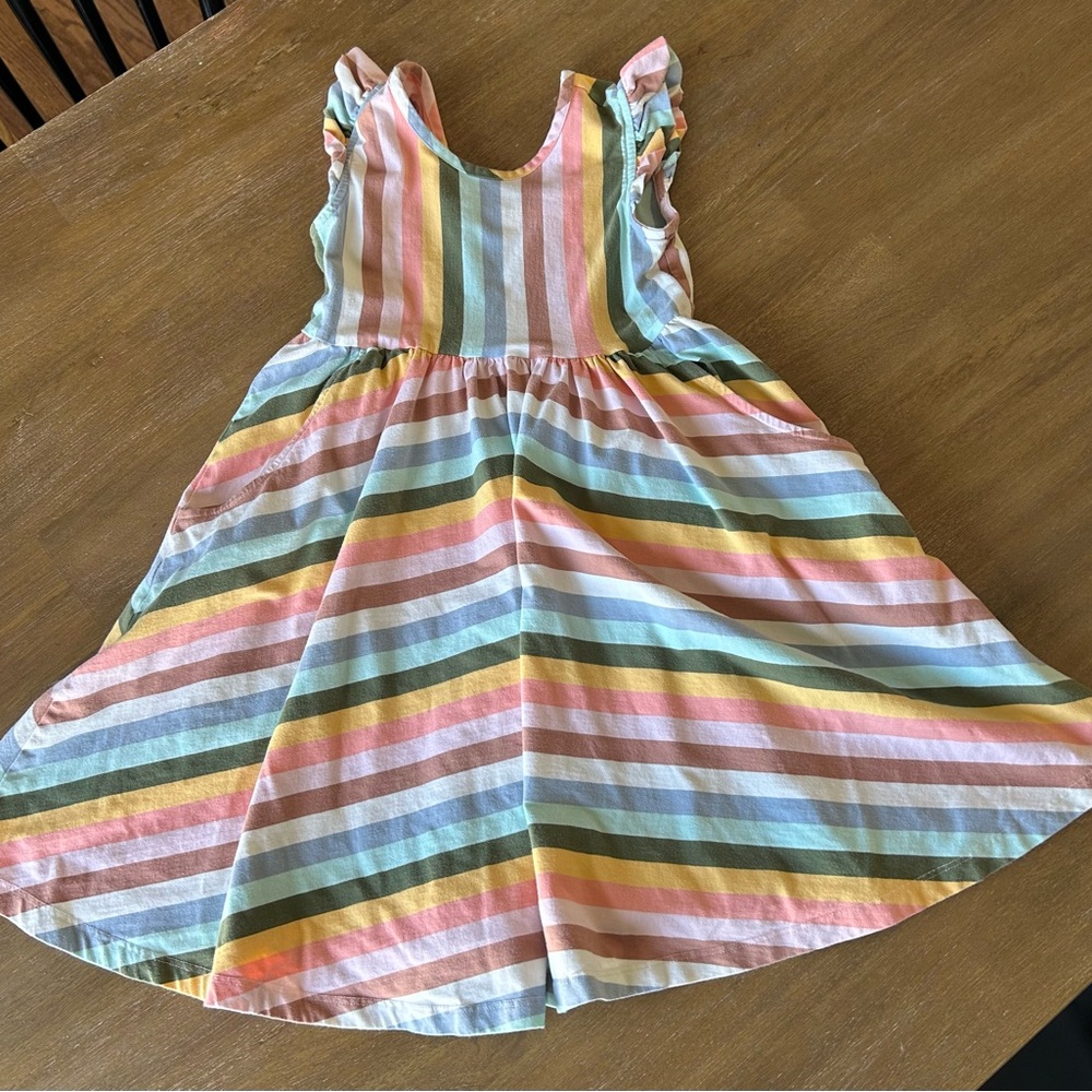 Hanna Andersson rainbow twirl pocket dress